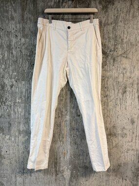 BERWICH Men's Morello Elax GD Slim Fit Chino Pants Size 52 in Ecru